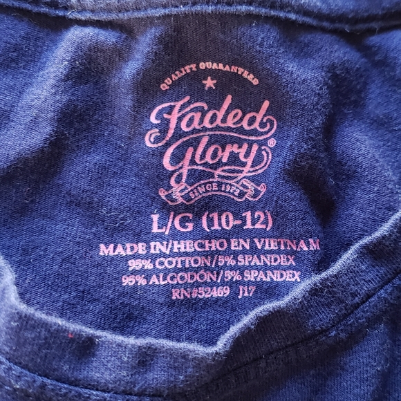 Faded glory blue with star shirt size 10/12 - Picture 5 of 7